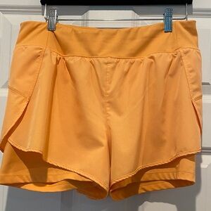 Velocity Peach-Orange Skort Shorts